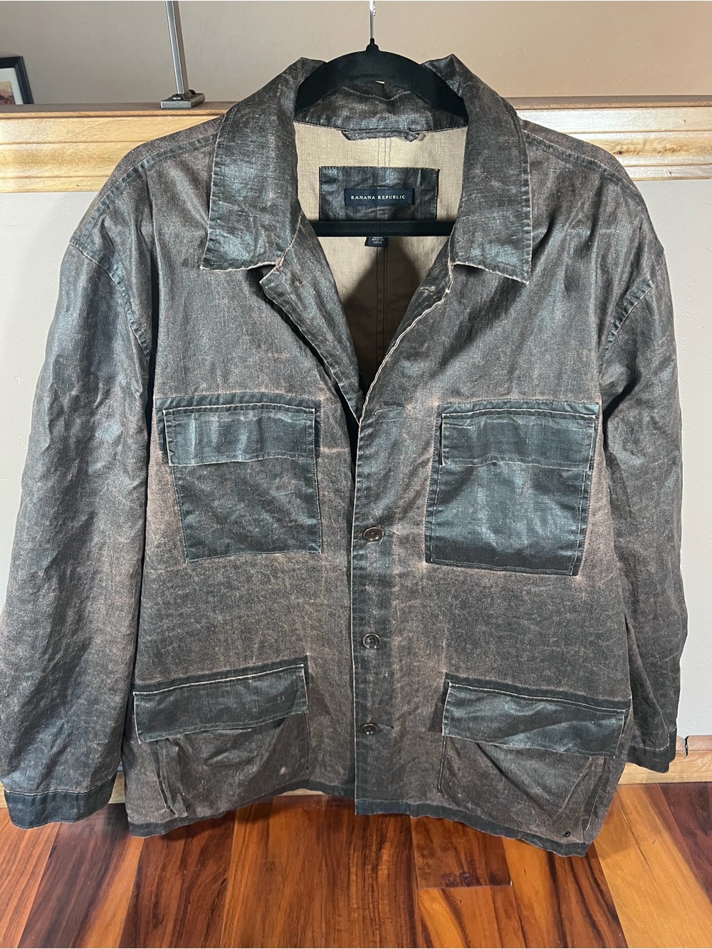Banana Republic Men's Dark Brown Waxed Linen Lightweight
